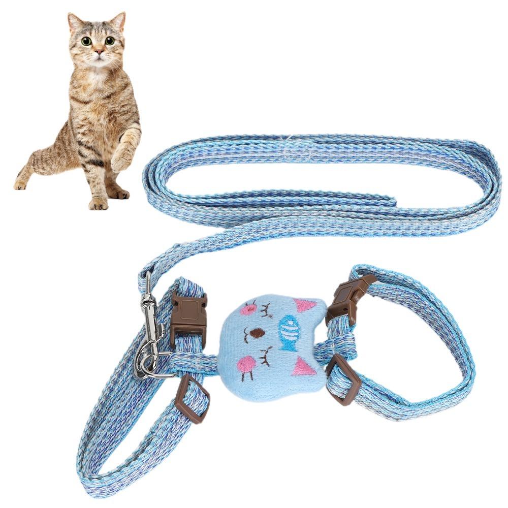 Escape-Proof Anti-Lost Cat Harness Adjustable Pet Walking Harness for Walking