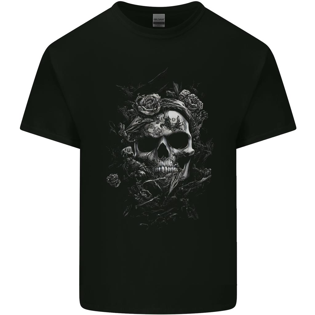 Dark Skull Dark Heart Gothic Goth Unisexs Light Cotton TShirt