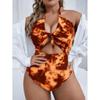 Plus Size Sexy Swimsuit One Piece High Cut Swimwear Women Push Up Bodysuits Summer Bathing Suit Women Monokini Tankini