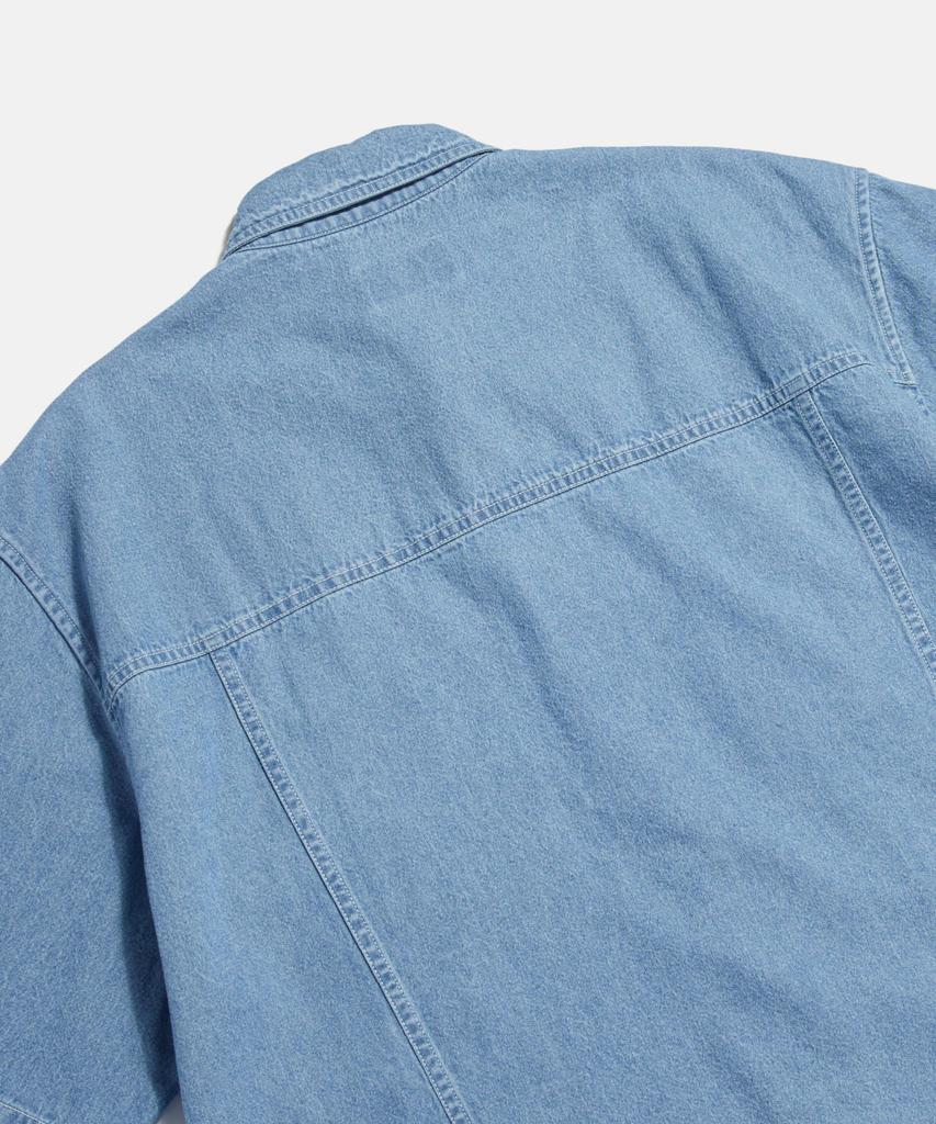 ESPIONAGE Denim Trucker S/S Shirt Light Indigo