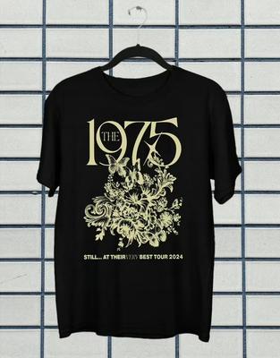 Футболка The 1975 Band Band Tour 2024 Хлопок Черный Все Размеры SE522 Унисекс Футболка