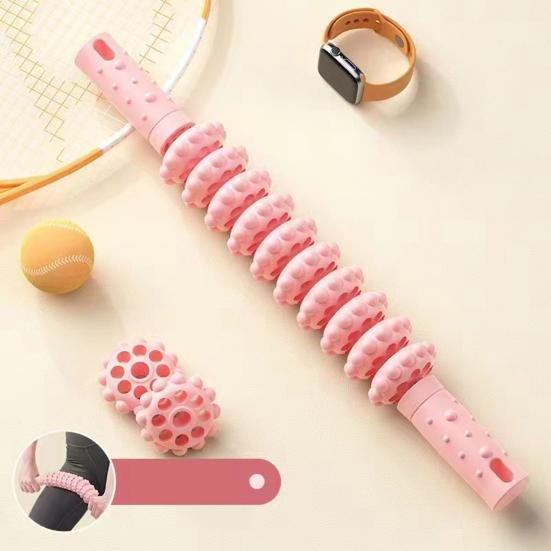 10 колес, массажный ролик, мышечная боль, облегчение боли, глубокое расслабление тканей, физиотерапия, нога, рука, живот, спина, роликовый массажер для всего тела, палка