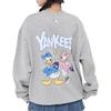 MLB X Disney MLB X Disney Совместная коллекция Свитшоты Унисекс Серый Круглый вырез Средняя плотность 3AMTD1114-50MGS