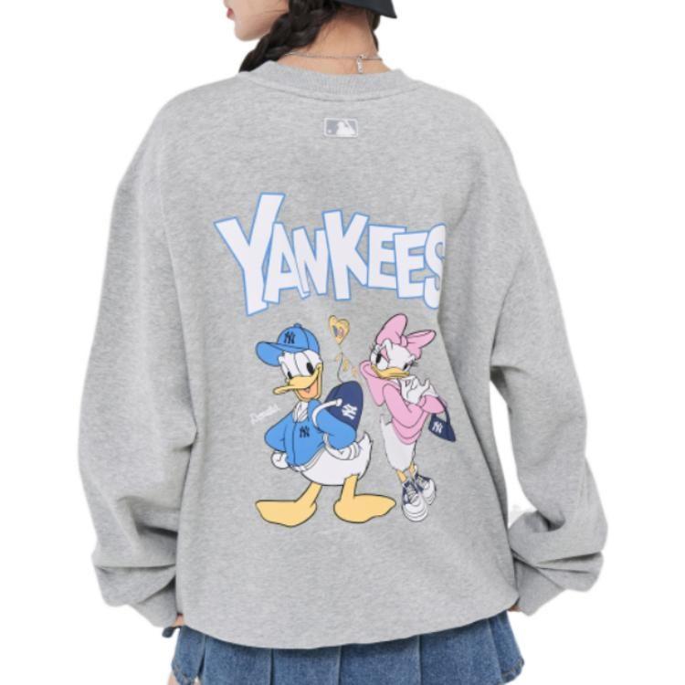 MLB X Disney MLB X Disney Совместная коллекция Свитшоты Унисекс Серый Круглый вырез Средняя плотность 3AMTD1114-50MGS