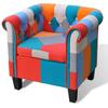 VidaXL Armchair with Patchwork Design Fabric Seat Living Room Bedroom Furniture 241027