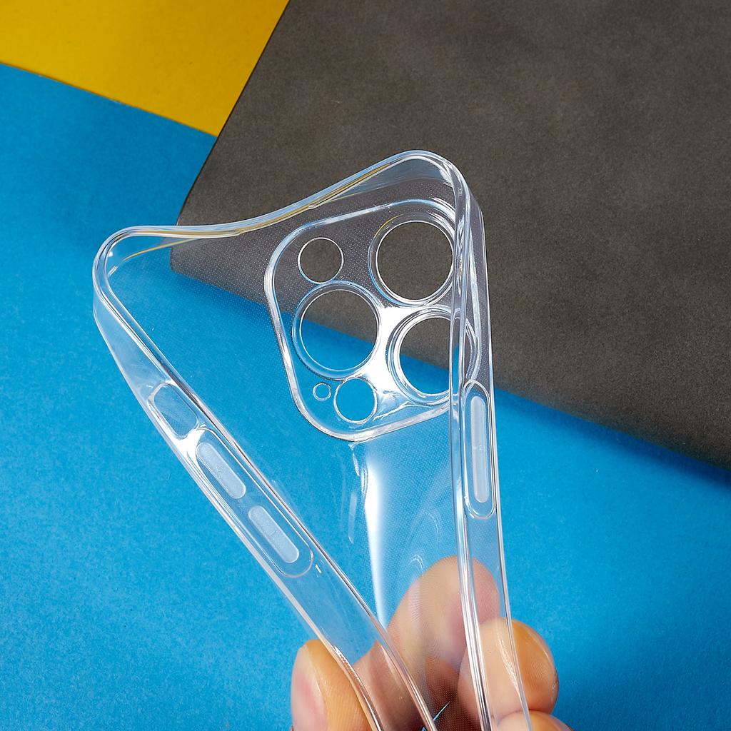 For iPhone 13 Pro 6.1 inch Clear TPU Cover Precise Lens Cutout Ultra Thin Anti-scratch Cell Phone Case