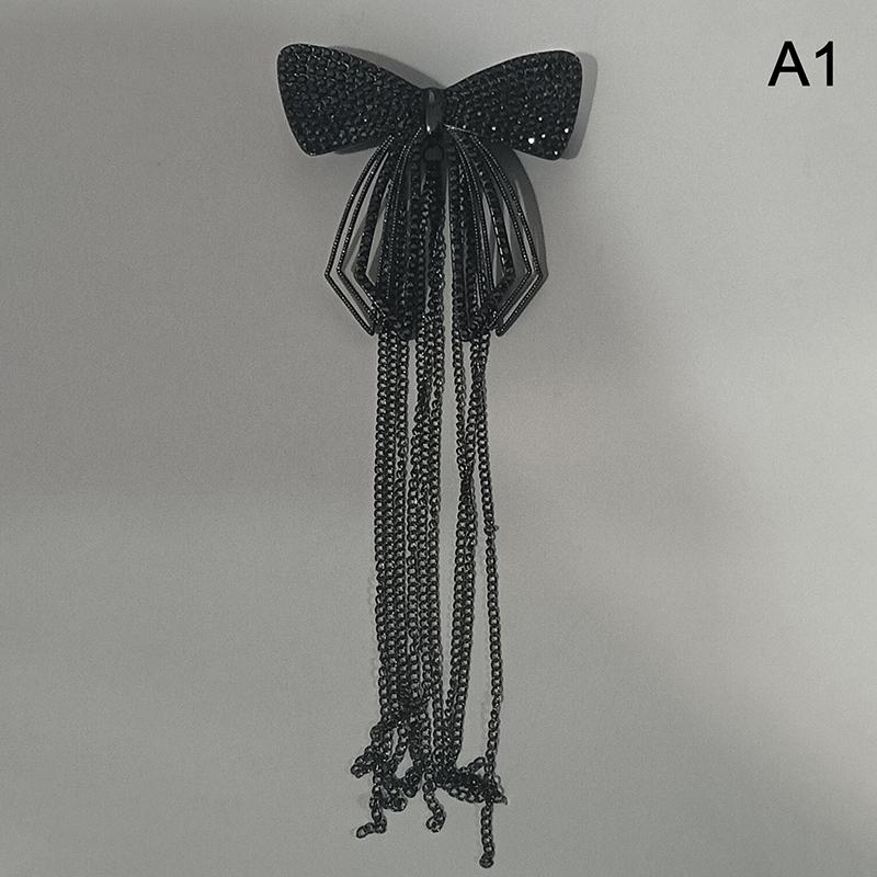 Модные нежные заколки для волос с кисточками и бантом для женщин, блестящие заколки для волос со стразами