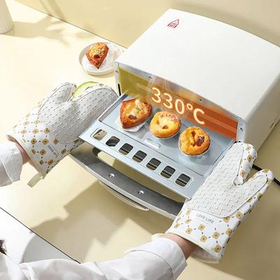 Перчатки для выпечки из хлопка и силикона Перчатки для микроволновой печи