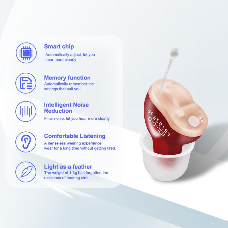 Mini Invisible Hearing Aids For Deafness Wireless Headphones Ear Adjustment Tools Audio Amplifier Listening Devices