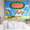 CoComelon Print Tapestry, Backdrop, Easy Setup, Ideal for Bedroom, Office & Living Room, with Aesthetic Wall Hanging Decor.