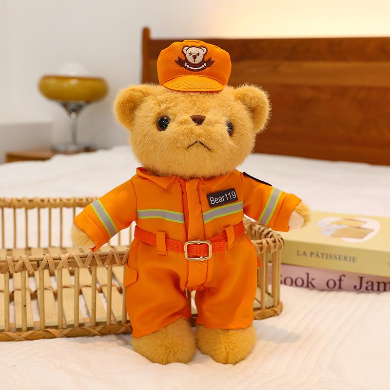 Fire Bear Bear Doll Plush Toy Teddy Bear Doll Police Bear Doll Catching Machine Doll
