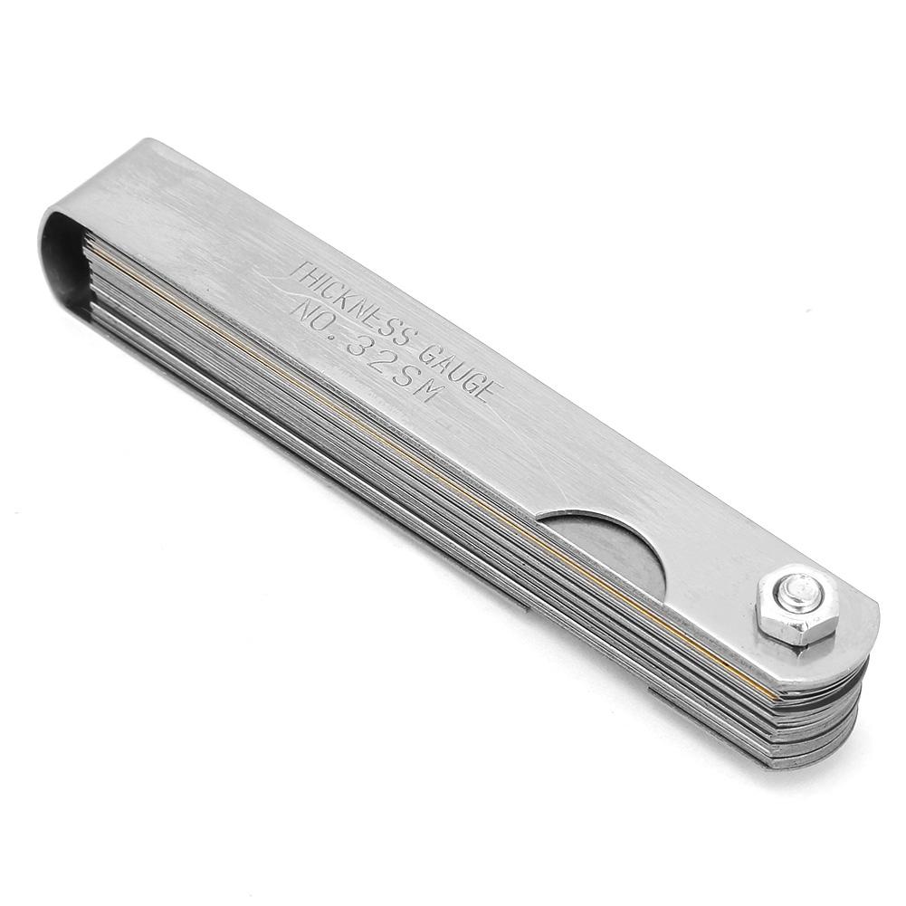 32 Blades Feeler Gauge Metric 0.040.88mm Thickness Stainless Steel Gap Measurement Tool