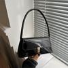 2024 Summer Women's Retro French Texture Shiny Shoulder Bag