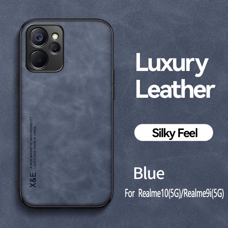Чехол для OPPO Realme 9i 2022 Роскошный Магнитный Кожаный Автомобильный Держатель Чехол для Телефона Для Realmi 9i 9 i MX349 6.6'' Ударопрочная Задняя Крышка