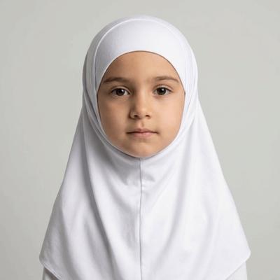 Быстросохнущий детский хиджаб из ледяного шелка, головной платок для защиты от солнца, легкий шарф-хиджаб для девочек