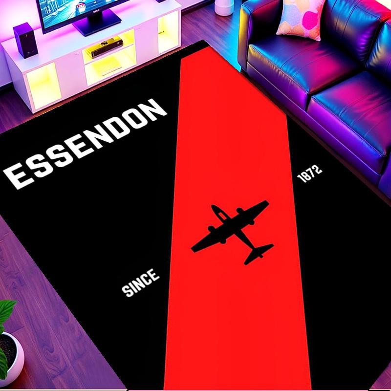 Essendon Football Print Rug, Washable Floor Carpet, For Entryway Dorm Laundry Room Office Study, Home Decor Birthday Christmas Gift