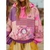 Oversized Hooded Sweatshirt With 3D Letter Print Long Sleeve Casual Pullover Women 2026 Winter