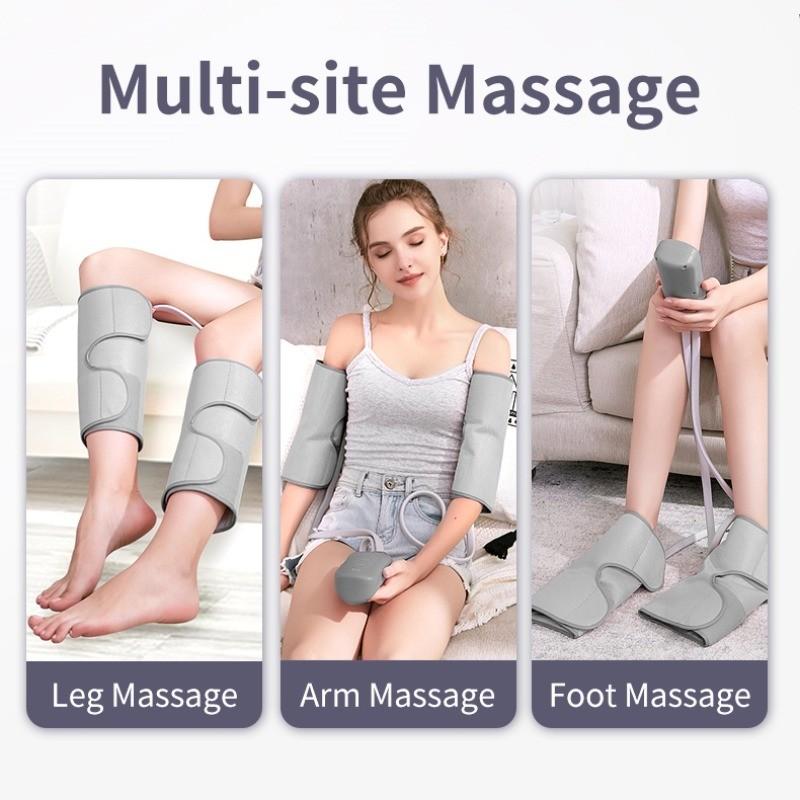 Air Compression Calf Massager Foot Calf Thigh Knee Circulation Heating Massage Instrument Multifunctional Leg Massager