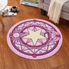 Cardcaptor Sakura Magic Circle Anime Carpet: Children's Round Floor Mat for Cloakroom or Hanging Basket