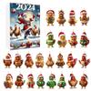 Home Decor 2024 Holiday Advent Calendar Advent Calendar Collectible 2D Funny Animal Set Commemorative Collectible Home Decor