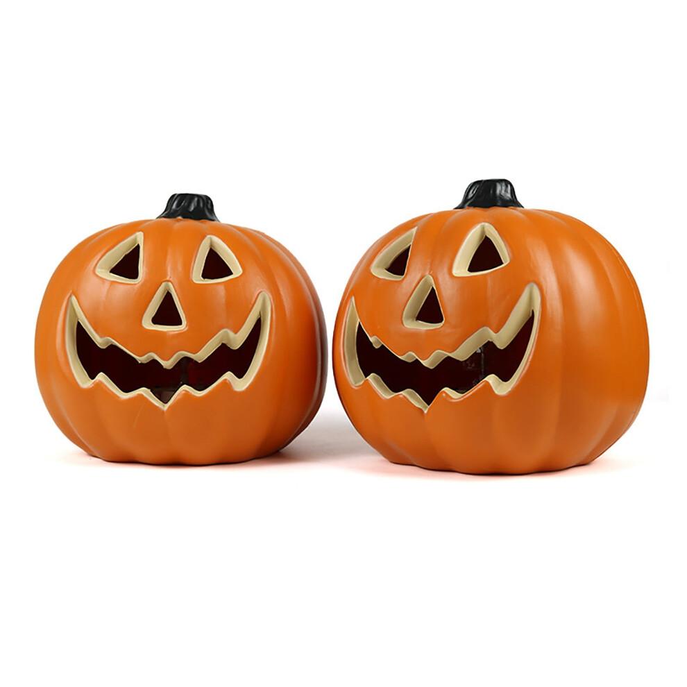 Mini Jack O' Lantern LED Pumpkin Lantern, 7.8", Compatible with Halloween & Desk/Table/Garden Decor