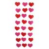 Pink, Red Faceted Heart Sticker 1.8 X 1.5 Cm X 24 Pieces