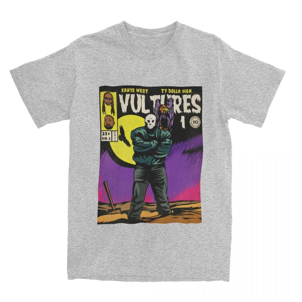 Kanye West Ty Dolla Sign Vultures Album Apparel TShirt for Unisex Women Hip Hop Comic Art Funny Pure Cotton Summer Clothes