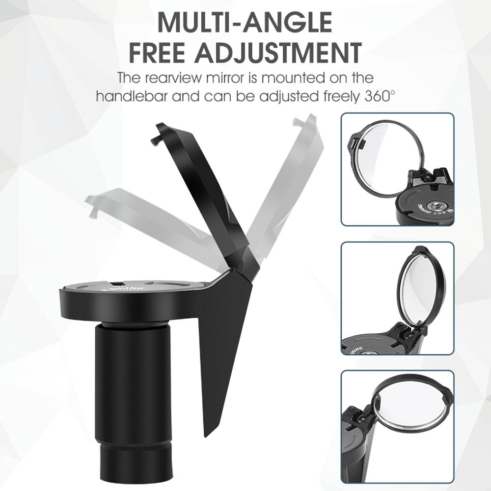 Bicycle Handlebar Plug Rearview Mirror Adjustable Bicycle Handlebar Mirror Bike Rearview Mirror