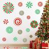 126 Pcs Candy Decals Peppermint Wall Decorations PVC Candy Floor Decals Wall Stickers Decals for Wall Candy Stickers for Xmas Candyland Party