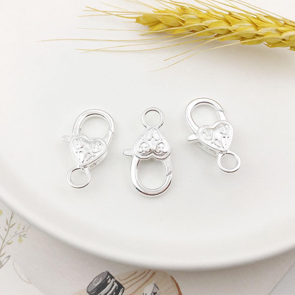 Аксессуары для брелока из цинкового сплава с застежкой-карабином в форме сердца