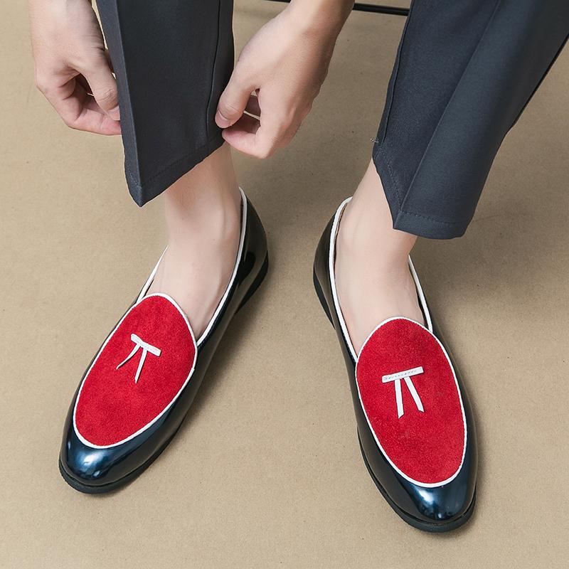 Европейско-американские лоферы Мужские туфли для топота ногами Бренд Обувь-бобы Мужские деловые дорожные туфли для вождения Размеры 38-48