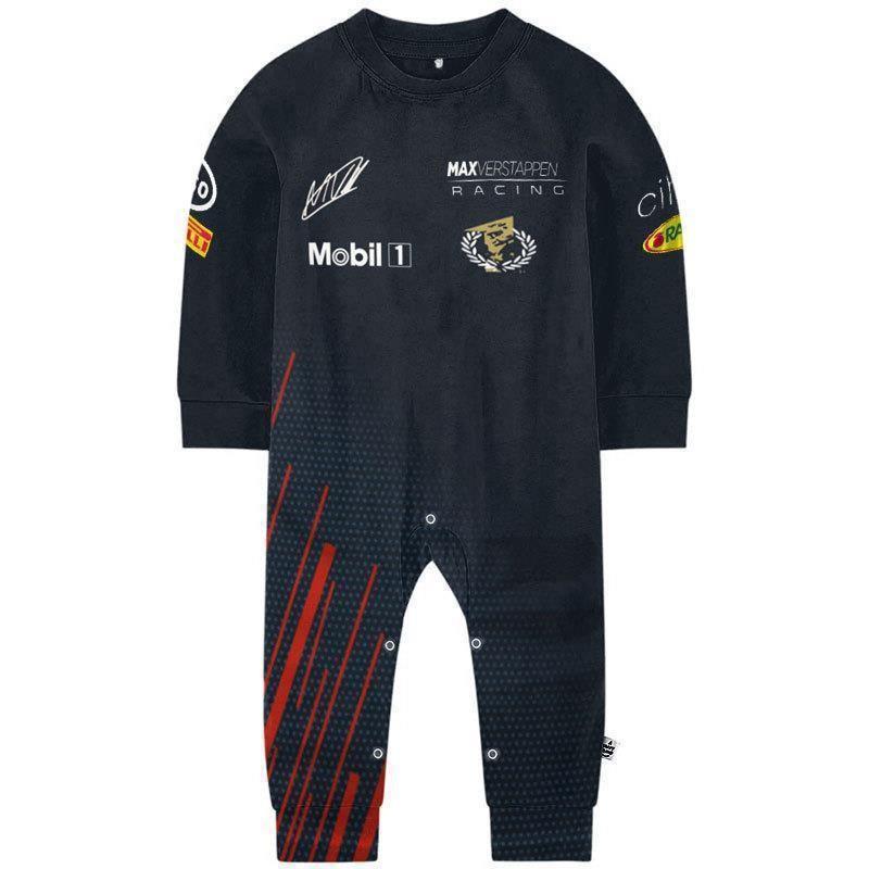 Костюм для ползания для детей-энтузиастов гонок F1, комбинезон для малышей от 1 до 3 лет