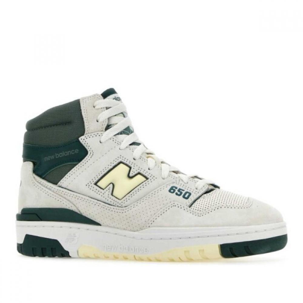 New Balance Lace Up Perforated Upper Sneakers Bb650rvg Greenwhite