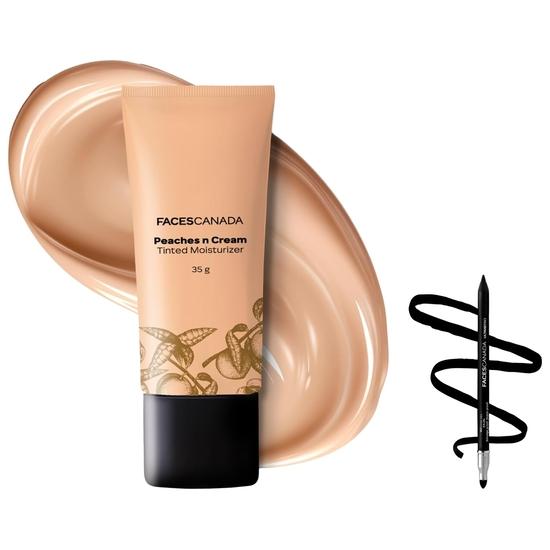 FACESCANADA Ultime Pro Intense Gel Matte Full Coverage Kajal с кистью и точилкой для всех типов кожи - черный, 1,2 г - светлый 01, 35 г, 2 шт.