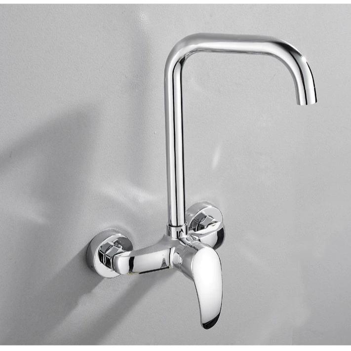 Faucet Kitchen Walled Type Hot and Cold Washbasin Sink Balcony All Copper Mixed Water Valve Faucet Bathroom Accessories