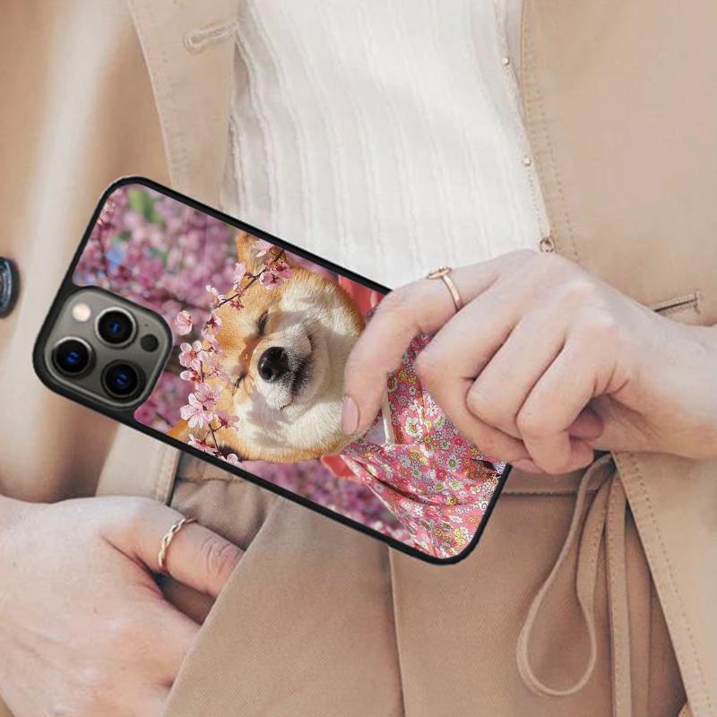 Playful Shiba Inu Pattern Magnetic Phone Case For APPLE iPhone 17 Air 16 14 13 12 Pro Max 15 Plus Wireless Charge MagSafe Cover