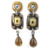 [F6019] - Brown 'Esmeralda' Designer Earrings