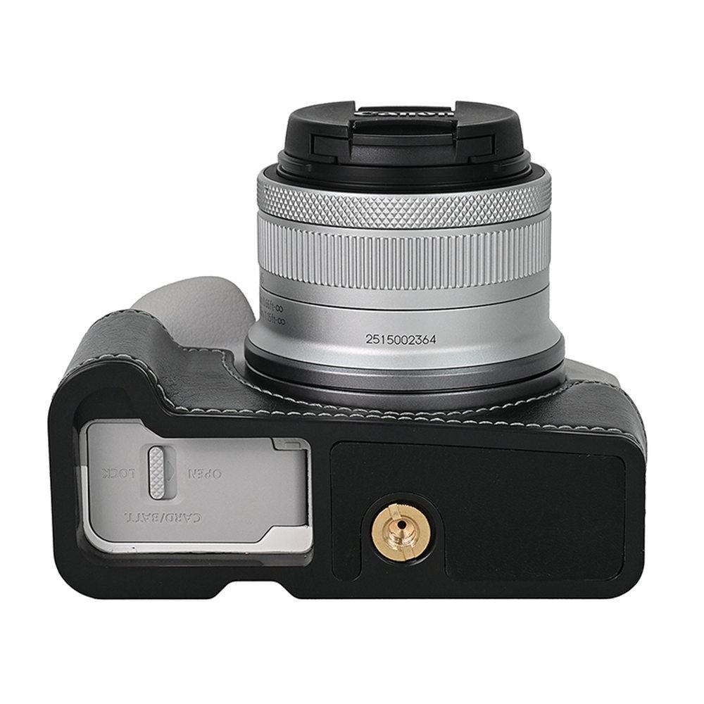 Сумка для камеры из ПУ кожи, полукорпус для Canon EOS R50 R10 200D 200DII, с отверстием для батареи, нижняя крышка