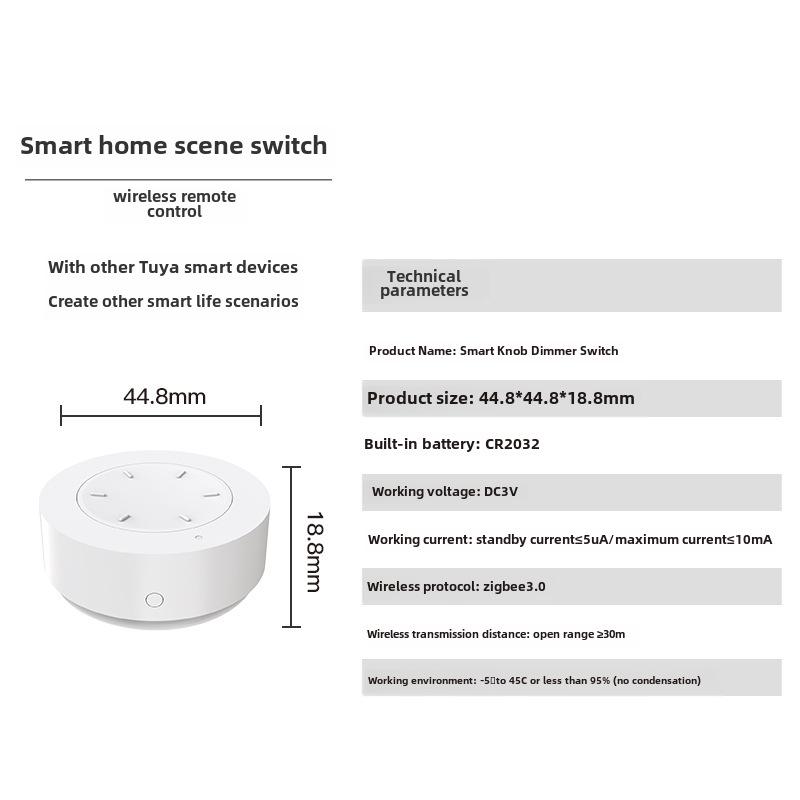 Tuya Zigbee Smart Home Water Detector & Smoke Alarm with Wireless Temperature and Humidity Sensor Switch