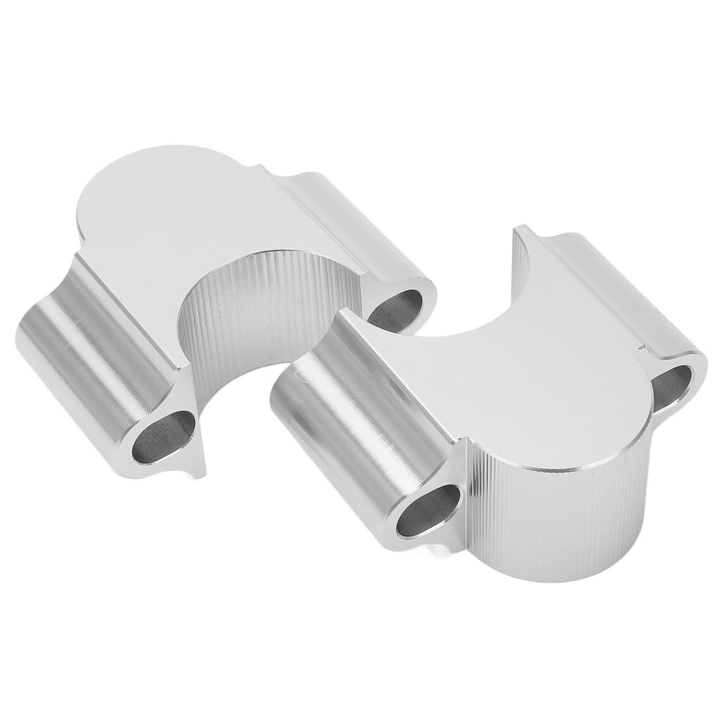 28 мм Мотоциклетный зажим для подъема руля Универсальный 30 мм Высота Монтажный зажим Замена для WR250F 2015‑2017 Серебристый