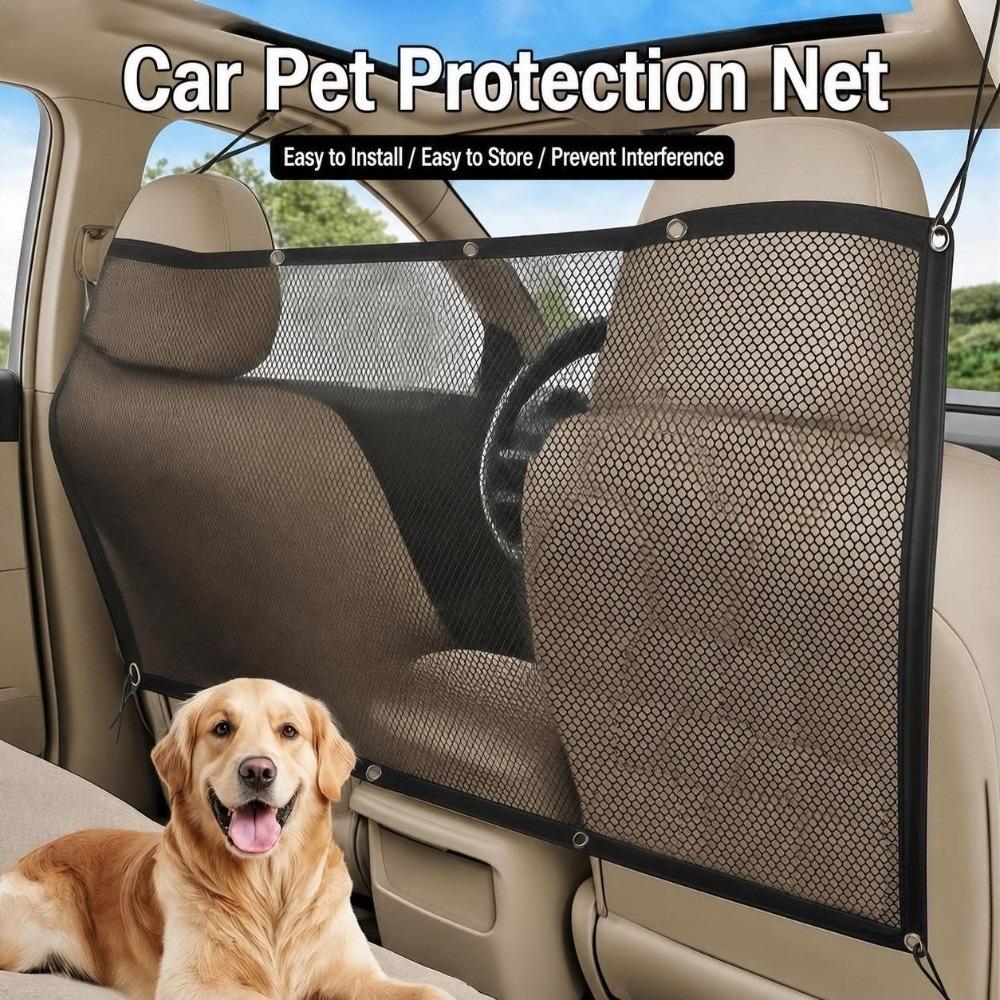 1Pc Adjustable Dog Car Divider Elastic Backseat Safety Divider Pet Travel Car Accessory