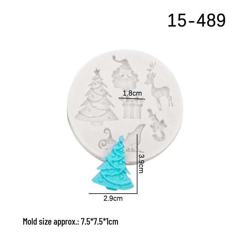 Christmas Baking Set: Stocking, Tree, Reindeer, Sleigh, Snowflake, Bell, Holly Leaf Decorations