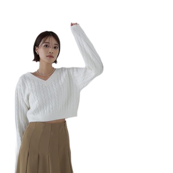 Natural Beauty Basics Compact Cable Knit Sweater for Women