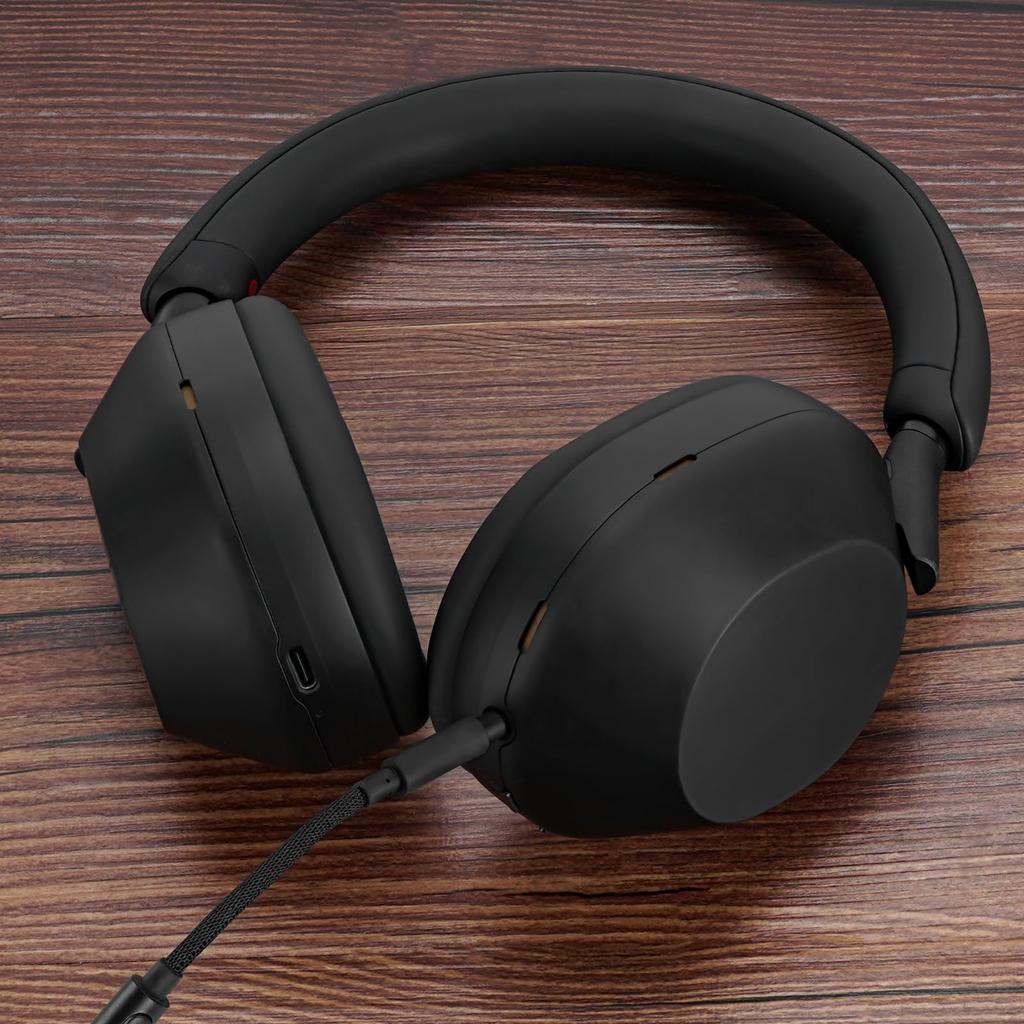 Кабель Geekria, совместимый с нейлоновой оплеткой аудиошнур для наушников Sony, подходит для встроенного микрофона и регулятора громкости WH-ULT900N WH-XB920N WH-1000XM5 кабель, 3,5 мм