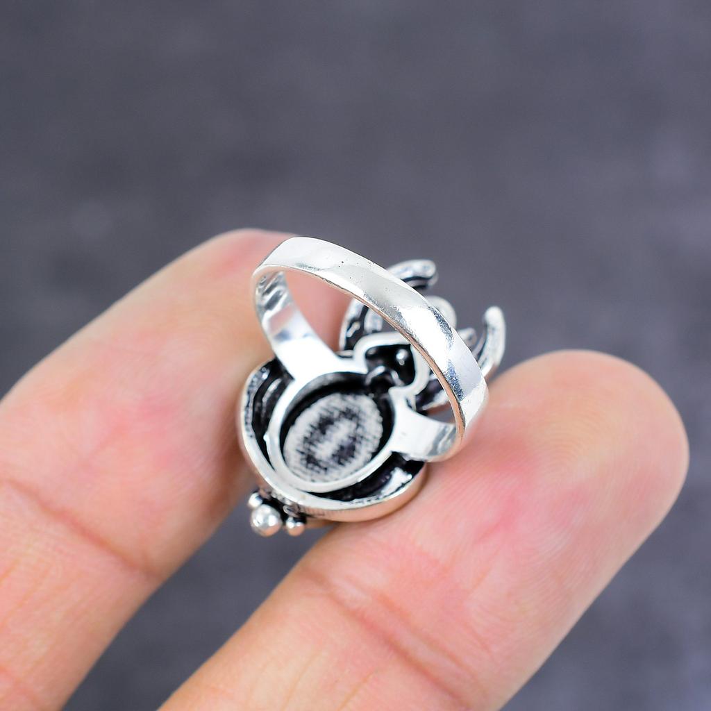 Natural Poison Ring Gemstone Handmade 925 Sterling Silver Gift Ring Size 6 T2G44