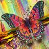 Diy Butterfly Pattern 5D Diamond Painting Full Round Drill Flowers Cross Ctitch Kits Diamond Art Mosaic Embroidery Home Decor