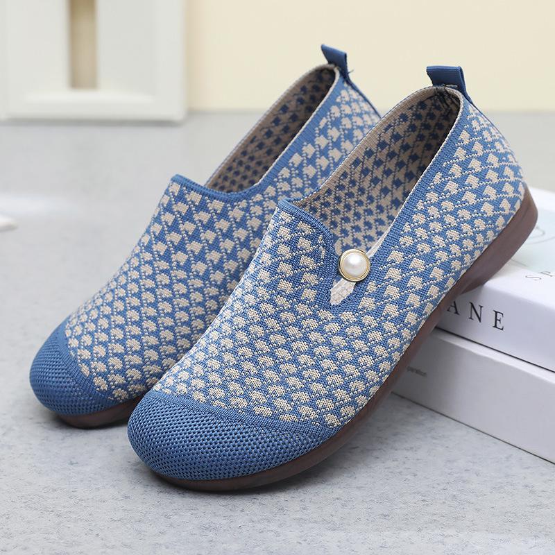 24 новых тканевых туфель женские одинарные туфли мягкая подошва нескользящая дышащая удобная повседневная обувь для мам среднего и пожилого возраста