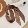 Ribbon Long Strip Silk Scarf Headband Retro Woman Headdress New Printing Tied Hair Turban
