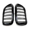 Решетка переднего бампера для BMW 5 серии M5 G30 G31 520i 530i 540i ABS 2-х планчатая глянцевая черная передняя решетка