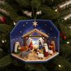 Yousheng DIY Nativity Scene Ornament Kit with LED Lights Beginner Friendly Christmas Decoration Easy To Hang Holiday Ornament for Tree And Home